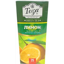 Чай Тоза зеленый с ароматом лимона 25 пакетиков (кор*24)