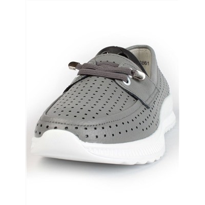 03-ZL-8861 DK. GRAY Полуботинки женские (натуральная кожа)