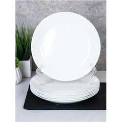 Набор тарелок 6 штук 190 мм плоская десертная / EV75 (white) /уп 12/