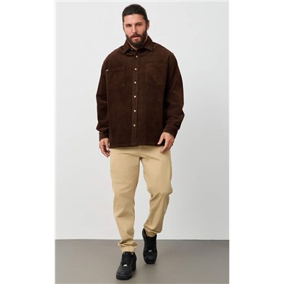 Рубашка вельвет F221-0470 brown