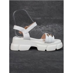 08-PEY186-1 WHITE Босоножки женские (натуральная кожа)