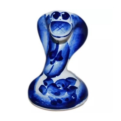 Змейка кобра виточек фарфор гжель 6*4*3 с