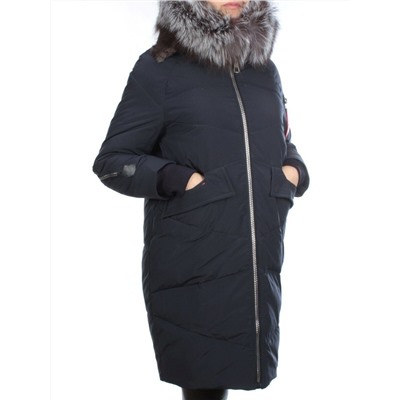 CU-19056 DK. BLUE Пальто женское зимнее CUTEELF (200 гр. холлофайбера)