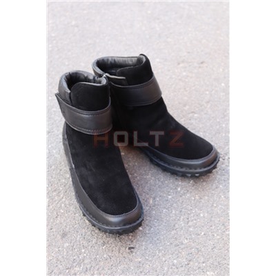 Женские зимние черные кроссовки F9169-601XMB
