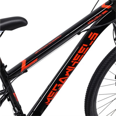 Велосипед 26" рама 17" 21sp  MEGAWHEELS FURIOUS чёрный-красный