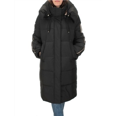 2098 BLACK Пальто зимнее женское (200 гр .холлофайбер)
