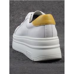 03-YC457-2 WHITE Кроссовки женские (натуральная кожа)