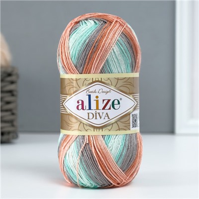 Пряжа для вязания спицами, крючком ALIZE, Diva Batik, 100% микрофибра, 350 м/100 г, (5550)