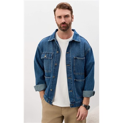 Куртка джинс F611-1243 middle blue