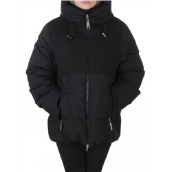 YR-6619 BLACK Куртка зимняя женская (150 гр. холлофайбер)