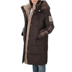 2098 DK.BROWN Пальто зимнее женское (200 гр .холлофайбер)