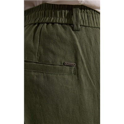 Брюки лен P411-0866 green