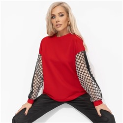 Свитшот с акцентными рукавами, Живи красиво