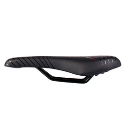 Седло велосипедное MTB COMIRON POGACAR N846 280X160, Технологии: DW, ED. Верх: PU принтованный глянец/Цвет: Чёрный+Красный /уп 30/