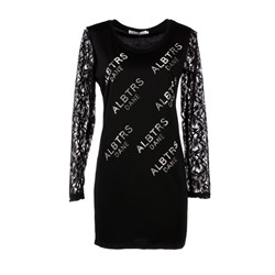 Женское платье мини черное 227891 размер S, M, L, XL