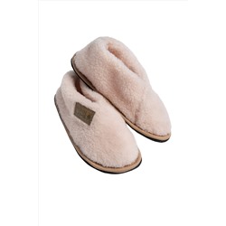 ТЕПЛУШИ  меховые цвет ПУДРА (42-43, войлок)