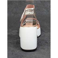 08-QL6989-1A WHITE Босоножки женские (натуральная кожа)