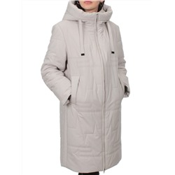 1073 LT. BEIGE Пальто зимнее облегченное женское (холлофайбер 150 гр.)