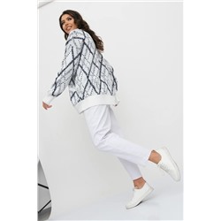 Жакет М 3247/бело-джинсовый