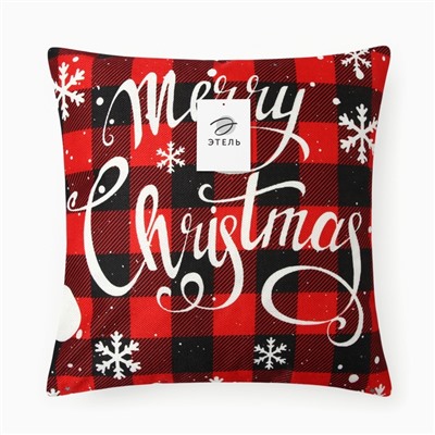Наволочка декоративная новогодняя «Этель» Christmas, 43×43 см, велюр