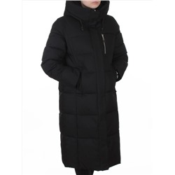 8321 BLACK Пальто зимнее женское (200 гр. холлофайбер)