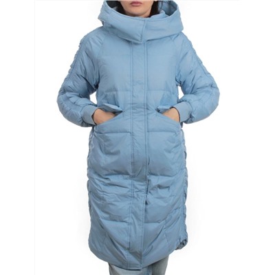 3064 BLUE Пуховик зимний женский (80% пух, 20% перо)
