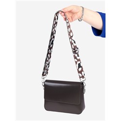 Ручка для сумки «Леопард», стропа, с карабинами, 139±3×3.8 см, молочная, коричневая