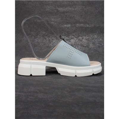 08-PED123-3 LIGHT BLUE Босоножки женские (натуральная кожа)