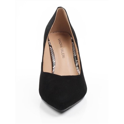 06-HJ-P339 BLACK Туфли женские (натуральная замша)