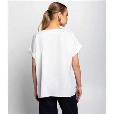 Блуза #ОКТ035001-1, молочный