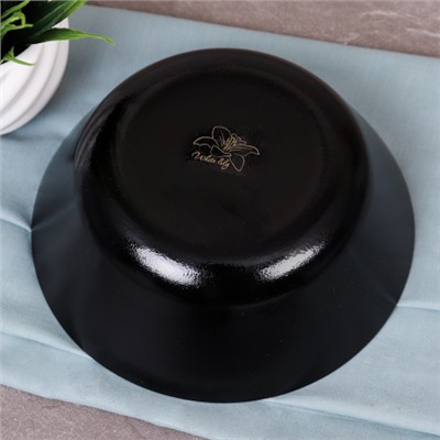 Салатник 550 мл 155 мм ЧЕРНЫЙ Евро тарелка глубокая  BNNW60T(BLACK) (уп48)