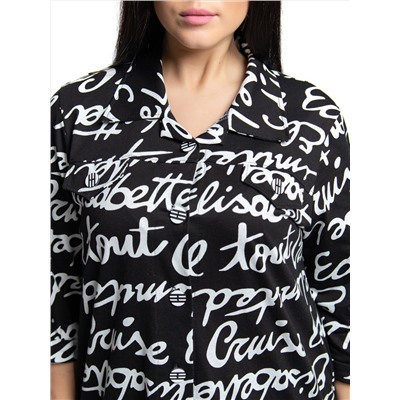 445 Туника "Буквы на черном"