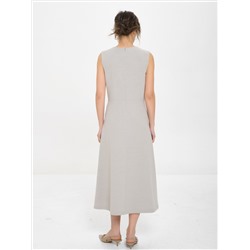 Платье без рукавов бежевое