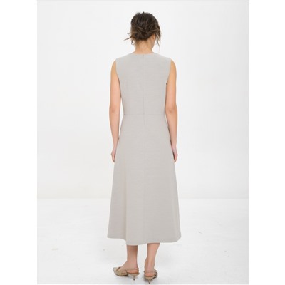 Платье без рукавов бежевое