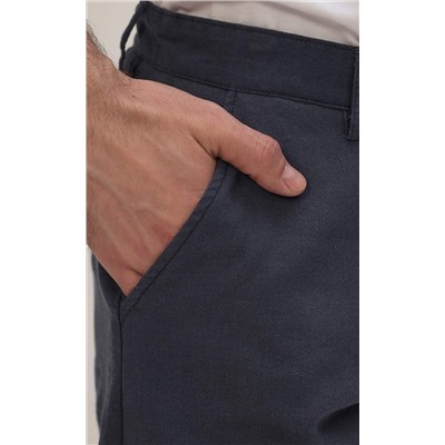 Шорты мужские льняные F111-0960-1 тёмно-серые