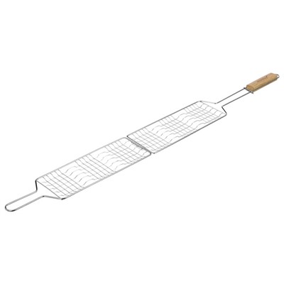 Решётка - гриль для рыбы maclay, 31x12 см, нержавеющая сталь, для мангала