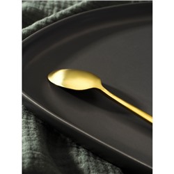 Ложка чайная Magistro «Оску базис», длина 15 см, нержавеющая сталь, золотистая