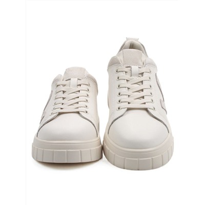 03-YС354-3 LT. BEIGE Полуботинки спортивные женские (натуральная кожа, натуральная замша)