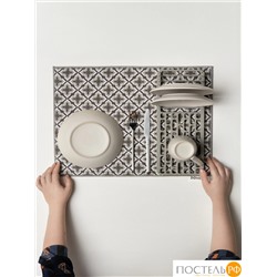 DOME МАРИБО сер. Коврик с подставкой для посуды 38х50 см, 1 пр.