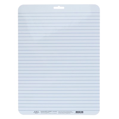 Доска маркерная A4 (33×24 см) Calligrata, двусторонняя: клетка/линейка, синяя