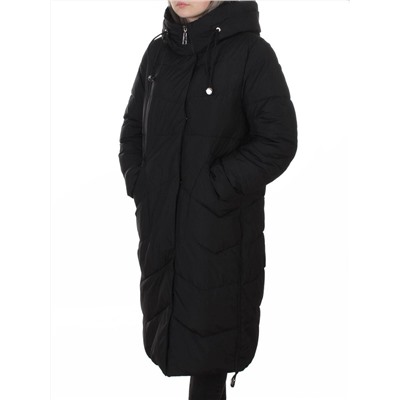 8806 BLACK Пальто зимнее женское (150 гр. холлофайбер)