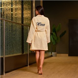 Халат махровый женский «Этель. Жена любимая», размер 50-52, 100% хлопок