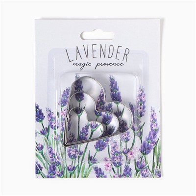 Кухонный набор «Этель» Lavender: полотенце, формочки для печенья