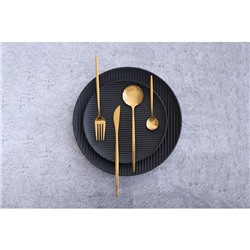 Набор столовых приборов Magistro «Блинк», 4 предмета, нержавеющая сталь, золотистый