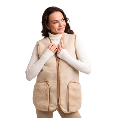 Жилет без воротника "Родина" КАРАМЕЛЬ