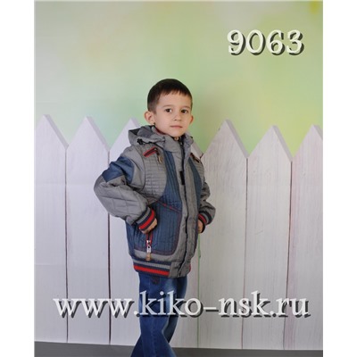 9063 Куртка на синтепоне Джинсовый/104