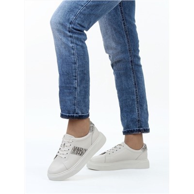 03-YC523-2 LT. BEIGE Полуботинки спортивные женские (натуральная кожа)