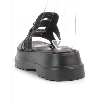 08-PEY254-2 BLACK Босоножки женские (натуральная кожа)