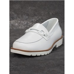 03-B5-2 WHITE Лоферы женские (натуральная кожа)