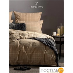 PRIME PRIVE ВАЛЬБО беж (клетка) КПБ 200х220-1/240х260-1/50х70-2/70х70-2, 6 пр., хл.